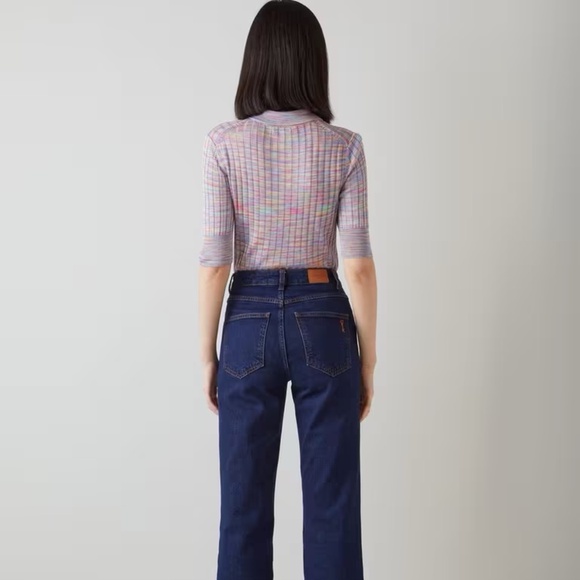 LK Bennett Marina Multi-Coloured Ribbed Knit Top - Picture 5 of 5